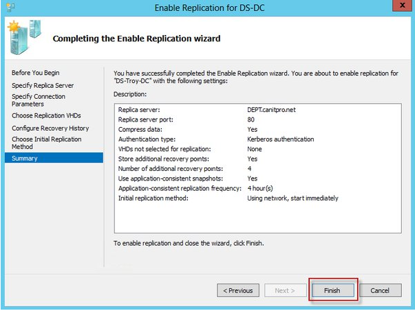 Enable replicate for DS- DC