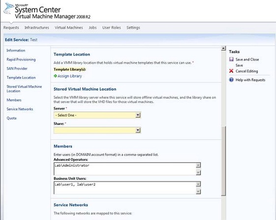 Service Configuration